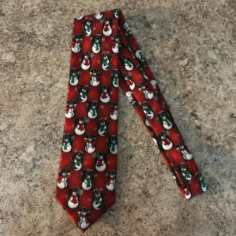 Hallmark Yule Tie Greetings By MMG snowman necktie